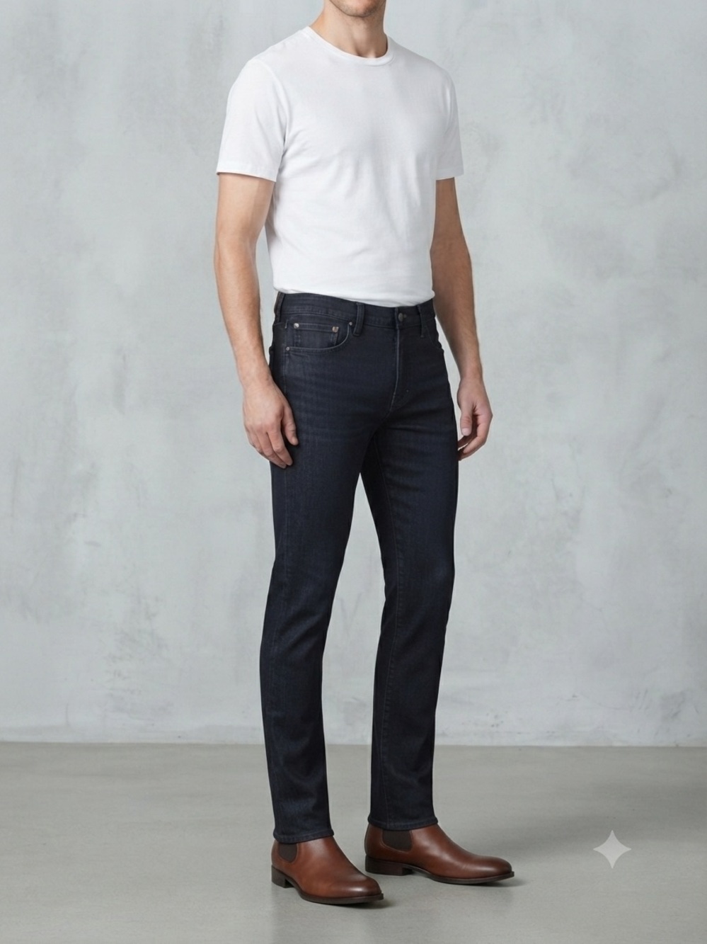PAIGE Federal Slim Straight Leg Jeans - Men’s Size 34 - Dark Wash Stretch Denim